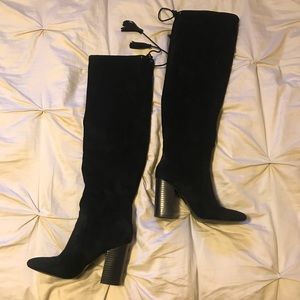 Black over the knee boots